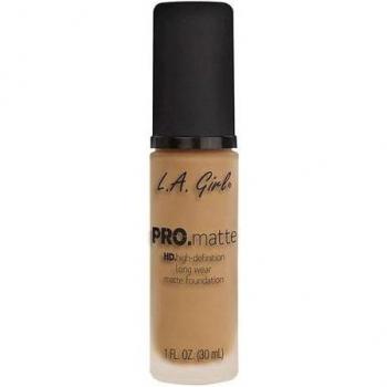 L.A. Girl Pro.Matte Foundation - Type: Foundation, Characteristics: HD Long Wear, 30mL, Shade: Medium Beige