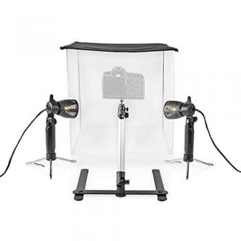 NEDIS Kit de Estudio de la Foto Kit de Estudio Fotográfico - 40 x 40 cm - 6500 K - Plegable Azul 1.80 m