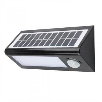 Aplique LED Solar Sensor Negro 8W Fría 27 cm