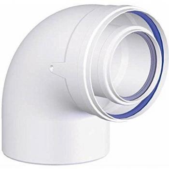Codo de condensación 90° D.80/125 Pps-galva