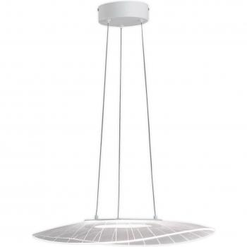 Lámpara Colgante LED Vela Ovalada Blanca 59x43cm 3400lm Regulable
