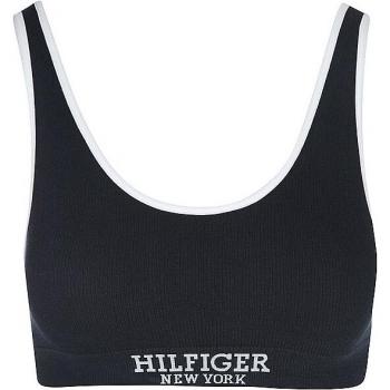 Sujetador Bralette sin relleno Tommy Hilfiger para mujer con monotipo Hilfiger, color azul marino, talla M