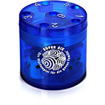 Super Six Azul Viaje 5 cm - Juego de Dados y Palitos (36 Palitos + 2 Dados)