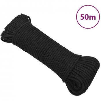 Cuerda de barco polipropileno negro 3 mm 50 m