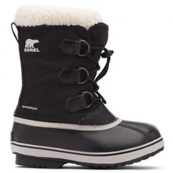Zapatillas Deportivas de Nieve Sorel Yoot Pac Nylon WP Impermeables Negras para Niños