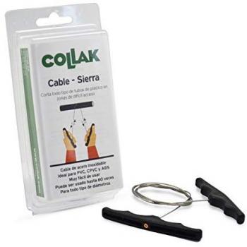 Cable-sierra de acero para cortar tubos plásticos 90cm - COLLAK 78101BL
