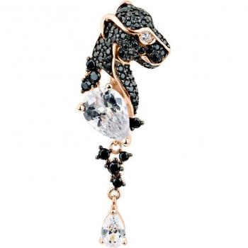 Pendiente fiesta Wild by Earcandy Jewelry elaborado en Plata 925 con baño de oro rosa