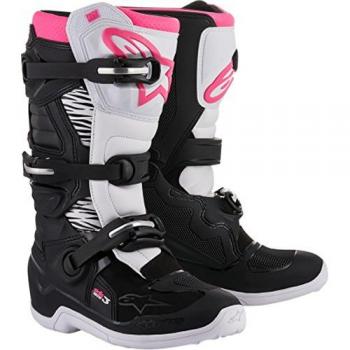Alpinestars Stella Tech 3 Women's Motocross Boots - Black/White/Pink