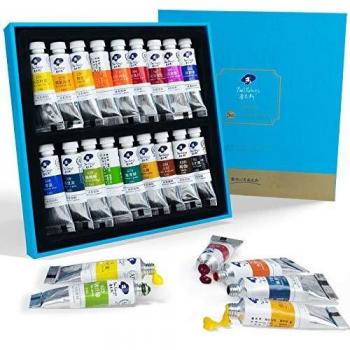 Paul Rubens 18 colores de acuarela, tubos de 5 ml, para estudiantes, clase de acuarela, juego de acuarela con caja de almacenamiento, perfecto para estudiantes y principiantes