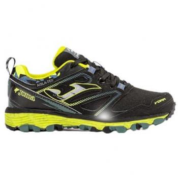 Zapatillas de trail running Joma Vora 2401 infantiles negras y amarillas