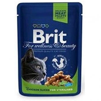 Bolsillo Brit Premium Cat Bolsas de pollo en rodajas Esterilizada 100g Brit, bolsas, Gatos