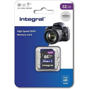 Tarjeta SDHC Integral 32GB Clase 10 UHS-I U1 (100MB/s)