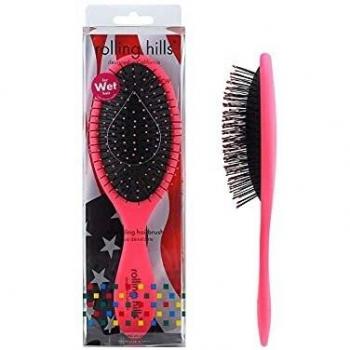 Rolling Hills - Cepillo desenredante - Especial para cabello mojado - Para todo tipo de cabello - Color rosa