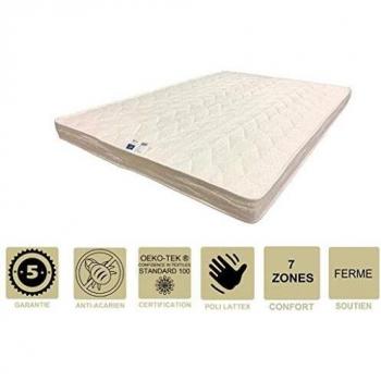 Colchón Firme de Látex Natural para Sofá Cama 70x190 x 10 cm - 7 Zonas de Confort - Alta Resiliencia y Antialérgico