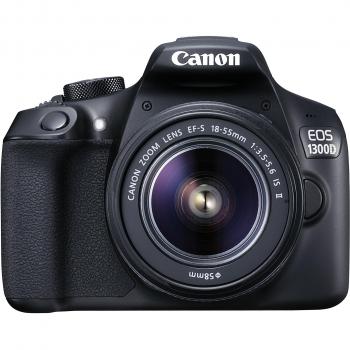 Canon EOS 1300D DSLR Camera with EF-S18-55 IS II F3.5-5.6 Lens - Black