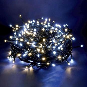 Guirnalda de Luces LED 5 m Blanco 3,6 W Navidad - Decoración Navideña con 8 funciones, 100 luces LED cálidas y frías, apta para interior y exterior