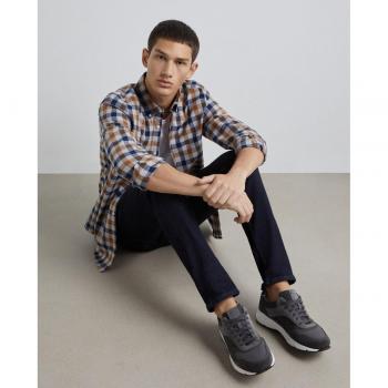 Easy Wear - Camisa para hombre manga larga cuadros vichy Regular Fit