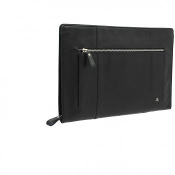 VISCONTI Colección Merlin HANZ Portadocumentos de Cuero/Funda de Folio ML26 Negro