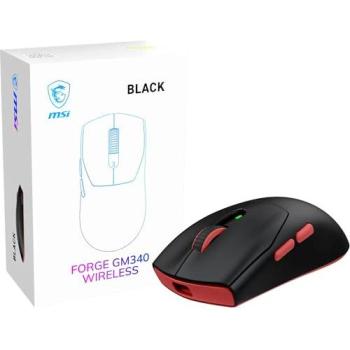 Ratón Gaming MSI Forge GM340 Wireless 12000 DPI Ambidextro Negro con RF y Bluetooth