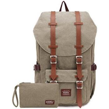 KAUKKO KAUKKO Rucksack Studenten Backpack 17 Zoll für 15 Notebook Lässiger Daypacks Schultaschen Mochila Tipo Casual, 45 cm, Marrón