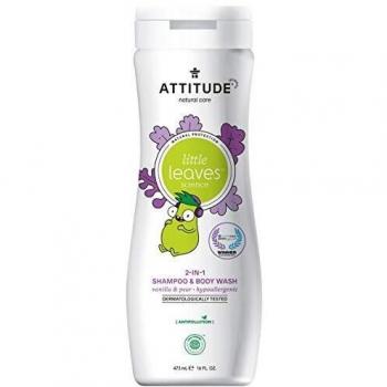 Gel y champú Little Leaves eco para niños Attitude 473 ml