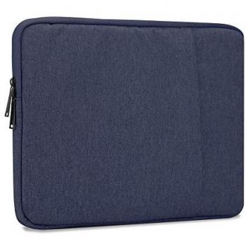 Bolso para Portátil 13.3 pulgadas en Azul Oscuro con Forro de Terciopelo, Compartimento y Cierre de Cremallera Resistente al Rayado - Funda Protectora Sleeve Case
