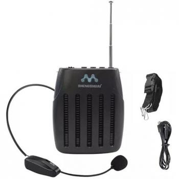 Amplificador de Voz Portátil Inalámbrico con Micrófono, Bluetooth y Radio FM - Ideal para Profesores y Guías Turísticas (Negro)