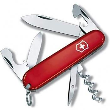 Victorinox Spartan Navaja con 12 funciones, incluyendo hoja, sacacorchos y abrelatas, color rojo