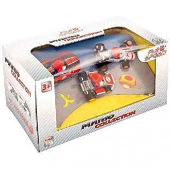 Mario Kart Triple Pack de Coches (Wii, MK8, Mach 8) Pull&Speed Colección