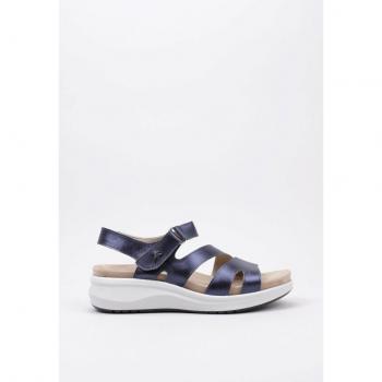 Fluchos F1478 Sandalia Con Cuña mujer Azul y Negro 37