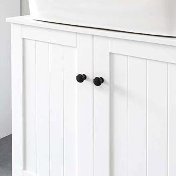 Armario de Baño SoBuy BZR18-W con Pie, 2 Estantes, Dimensiones: 60 x 30 x 60 cm, Color Blanco