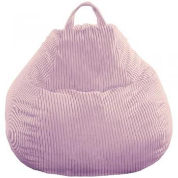 Puf Pera de Pana Rosa 105 x 85 cm - Puff Salón Suave, Cómodo y Lavable, Ideal para Niños y Uso Versátil