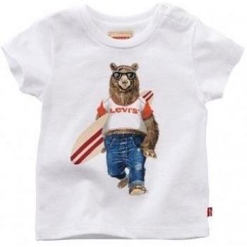 Levi's Ss Tee Teddy-Camiseta Bebé-Niñas    blanco 3 Meses