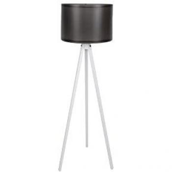 Lámpara de pie WELLHOME con estructura de MDF en color negro y blanco