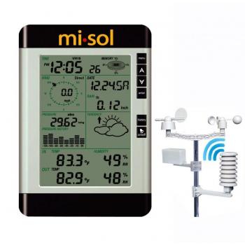 MISOL 1 Unit of Pro Wireless Weather Station with PC connection, wind speed, weather forecast/Estación meteorológica Pro inalámbrico con conexión para PC, velocidad del viento, el pronóstico del tiempo