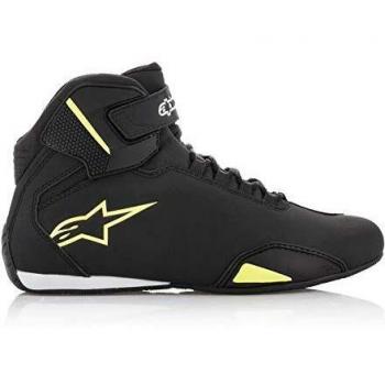 Alpinestars Sektor Motorcycle Shoes Black Yellow Men's Size 45