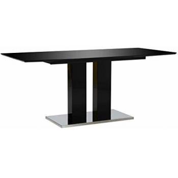 vidaXL Mesa de Comedor MDF Centro Mobiliario Salón Sala de Estar Decoración de Muebles Casa Hogar Bar Oficina Despacho 180x90x76 cm Negro Brillante