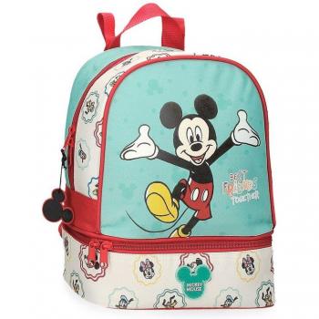 Mochila Escolar Disney Mickey Best Friends Together con Portamerienda
