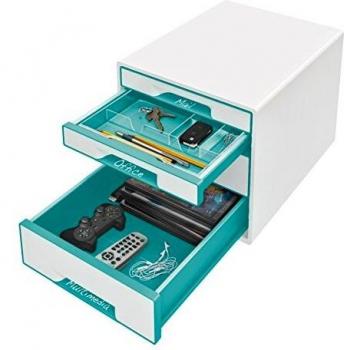 LEITZ 52132051 - Bucs de cajones WOW Desk Cube NUEVA VERSIÓN 4 cajones