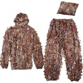 aoopoo Uniforme de camuflaje 3d Ghillie Suit camuflaje Suit Woodland