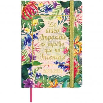 Agenda Escolar 2023-2024 Finocam Natural M4 Semana Vista Horizontal 11,8 x 16,8 cm Multilingüe Multicolor