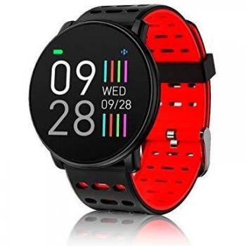 INNJOO Rojo Redondo SPORTWATCH TFT 1.33'' Reloj Inteligente Deportivo Bluetooth FRECUENCIA CARDÍACA Y PRESIÓN SANGUÍNEA