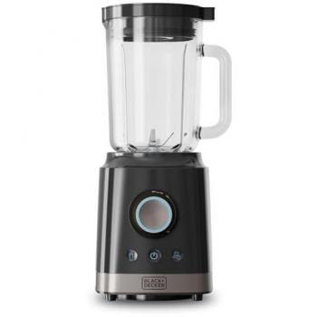 Batidora de Vaso Black & Decker BXJB2000E 2000W | Jarra de Vidrio 1.8L | Cuchillas de Acero Inox | Funciones TURBO, SMOOTHIE, P