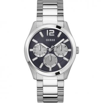 Guess Multifunctional ZEN Watch in Silver/Black for Men, Gray, Size: ONE SIZE