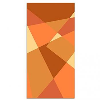 Alfombra Vinílica Geometría Abstracta Naranja 80x200 cm - Antideslizante e Ignífuga para Cocina y Salón