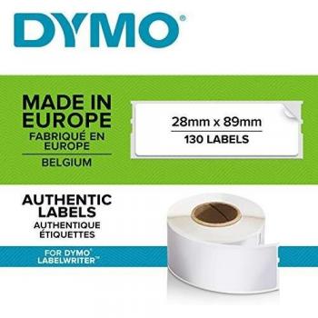 DYMO LW etiquetas auténticas de dirección del remitente | 28 mm נ89 mm | rollo de 130 etiquetas con reverso fácil de retirar | autoadhesivas | para etiquetadoras LabelWriter