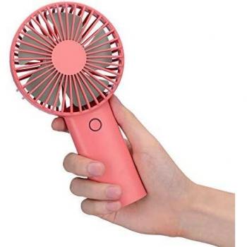Mini Ventilador de Mano, Ventiladores USB de 4000mAh Recargable Batería, 6-15 Horas, Multifuncional Portátil Eléctrico Ventilador Ajustable 3 Velocidad para el Oficina, Hogar, Viajes, Exterior
