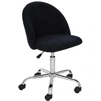 Silla de Oficina Geos Azul Tinta Felpa Hierro Madera Atmosphera