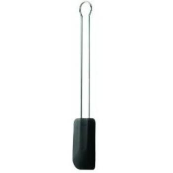 Rösle 20 cm Silicone Spatula, Black, Dishwasher Safe, Stainless Steel Handle
