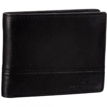 Tom Tailor Acc Jerrie Börse quer, Billetera Hombre, Negro-Schwarz